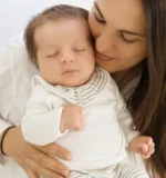 Conjunto Bebé 2 Piezas con Jersey de Punto y Polaina Rayas