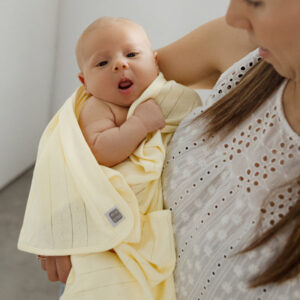 Arrullo bebé 100% algodón canalé calado