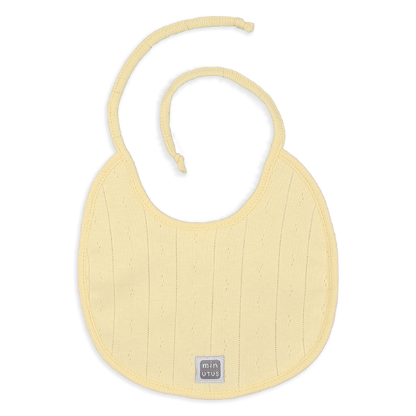 Babero bebé 100% algodón canalé calado
