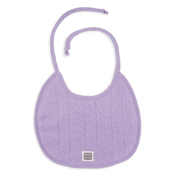 Babero bebé 100% algodón canalé calado