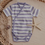 Body Manga Corta Rayas Bebé 100 % Algodón