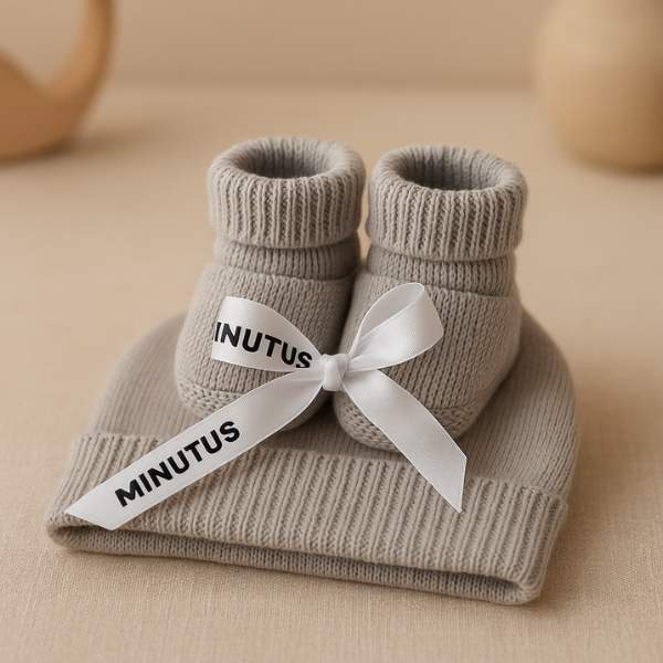 Gorrito y Patucos de Tricot para Recién Nacido 100% Algodón