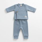 Conjunto de Dos Piezas «Nube Azul» – Algodón Gofre Premium