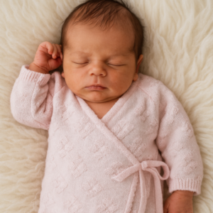 Conjunto de bebé recién nacido rosa 100% algodón con o sin gorro