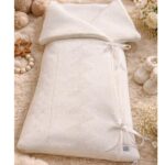 Saco capazo bebé beige  en punto tricot