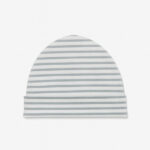 Gorro para Bebé de Algodón Orgánico en Rayas Beige y Gris