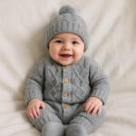 Pelele bebe Gris  3 piezas