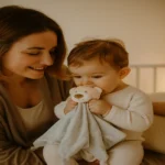 Dou Dou Osito Azul Suave · Compañero de Mimos para Recién Nacido